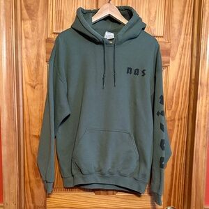 Hype Nasir album merch hoodie in olive green